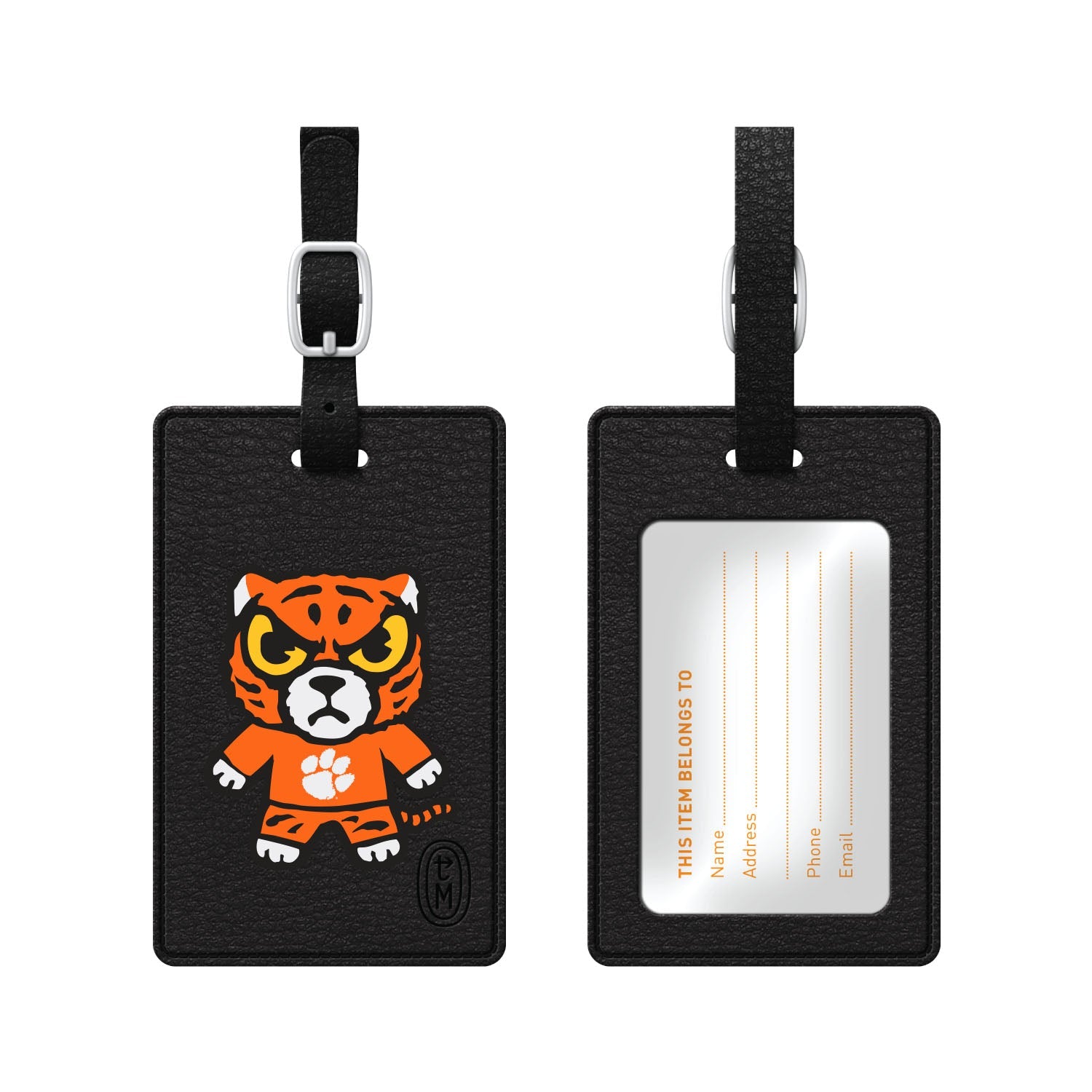 Clemson University Faux Leather Luggage Tag, Tokyodachi Classic