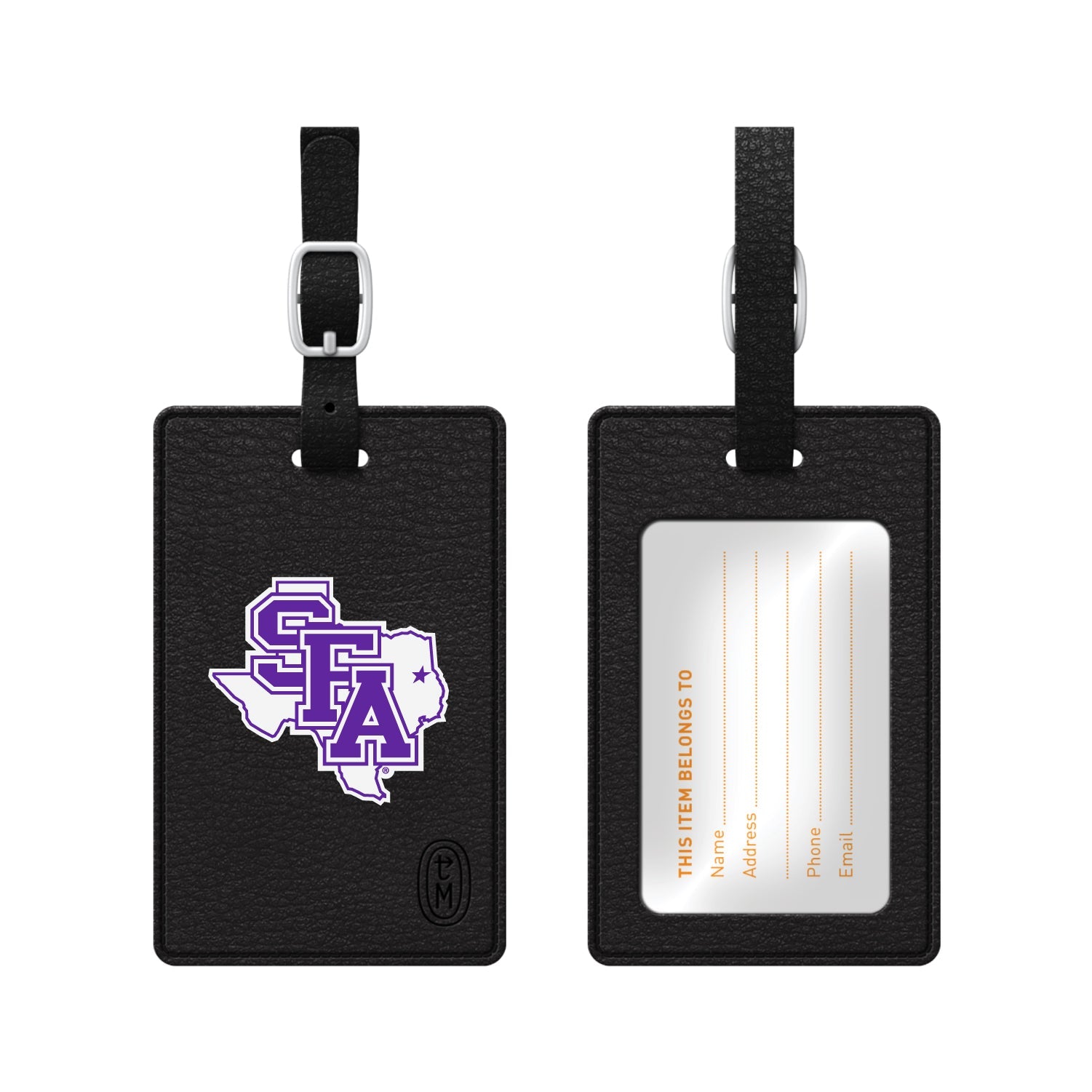 Stephen F. Austin State University Faux Leather Luggage Tag, Classic