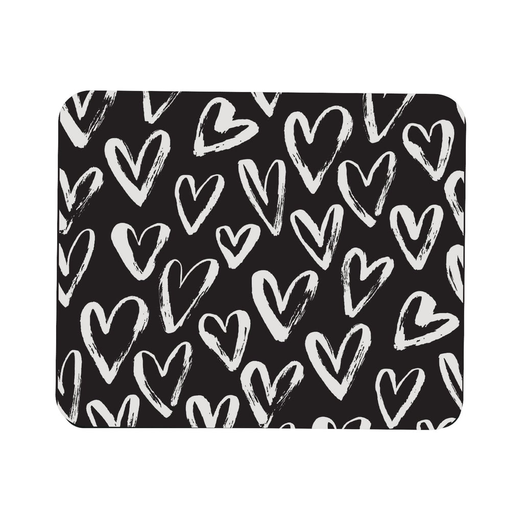 Mouse Pad, White Hearts | OTM Essentials