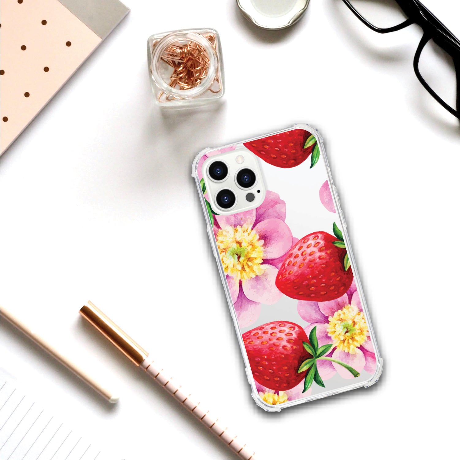 OTM Essentials | Strawberry Flowers Phone Case