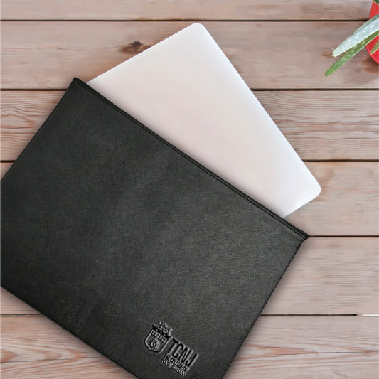 The College of New Jersey Faux Leather Laptop Sleeve | OTM Essentials