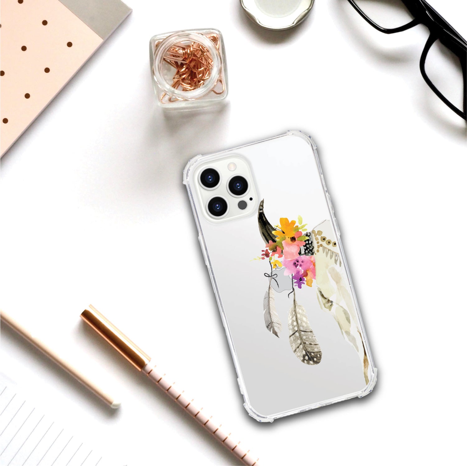 OTM Essentials | Feather & Skull Phone Case